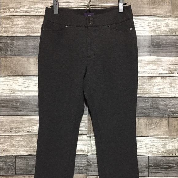 NYDJ Knit Stretch Pants Women’s 6P Gray (Inseam 26.5) Ponte Knit Rayon Blend - Picture 5 of 9